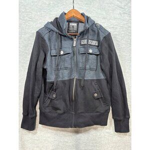 UNK‎ NBA Miami Heat Men's Zip Hoodie S Black Gray Casual Jacket